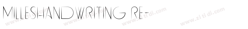 Milleshandwriting Re字体转换